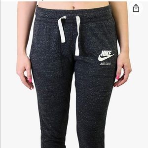 Nike womens capri crop vintage sweat pant XL light blue heather